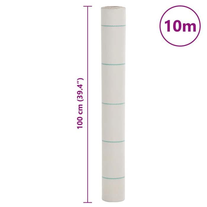 VidaXL White Weed Control Membrane 1x10 M PP, Weed Barrier Fabric, Weed Control Membrane 4005906