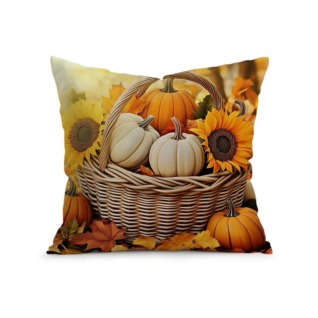 Herbst Erntedank Kürbis Kissen Kissenbezug Polyester Kissenhülle Zierkissen Kissenbezug Heim Sofa Dekor