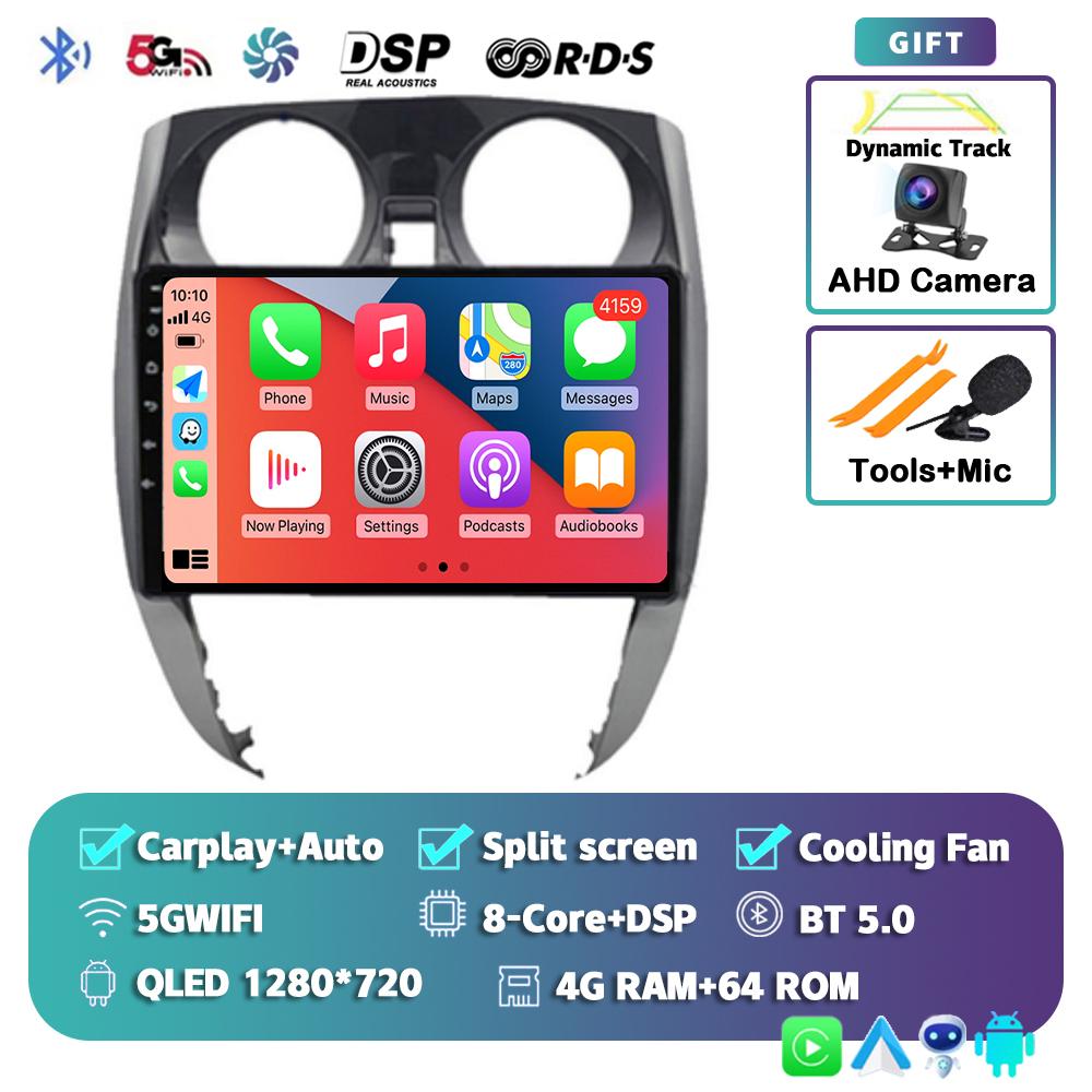 Android 14 Carplay Auto Car Radio For Nissan Note 2 E12 2012 -2021 Multimedia Player GPS Stereo Navigation WIFI+4G DSP 360Camera
