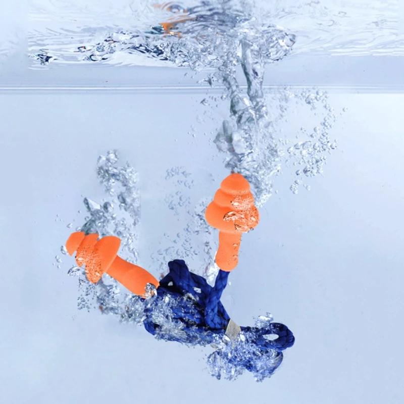 10pcs Silicone Corded Ear Plug with Lanyard Reusable Hearing Protection Noise Reduction Safe Work Comfortable Earplugs Earmuff