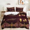 Stars And Moon Duvet Cover Twin King Muslim Ramadan Festival Bedding Set Microfiber Lamp Comforter Cover For Teen Adult Decor