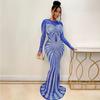Elegant European & American Rhinestone Evening Gown
