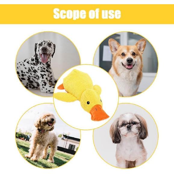 Dog Calming Duck, The Dog Duck,Calming Duck Toy, 2025 Durable The Dog Calming Duck Toy, Yellow Stuffed Calming Duck Chew Toys for Dogs Indoor Puppy