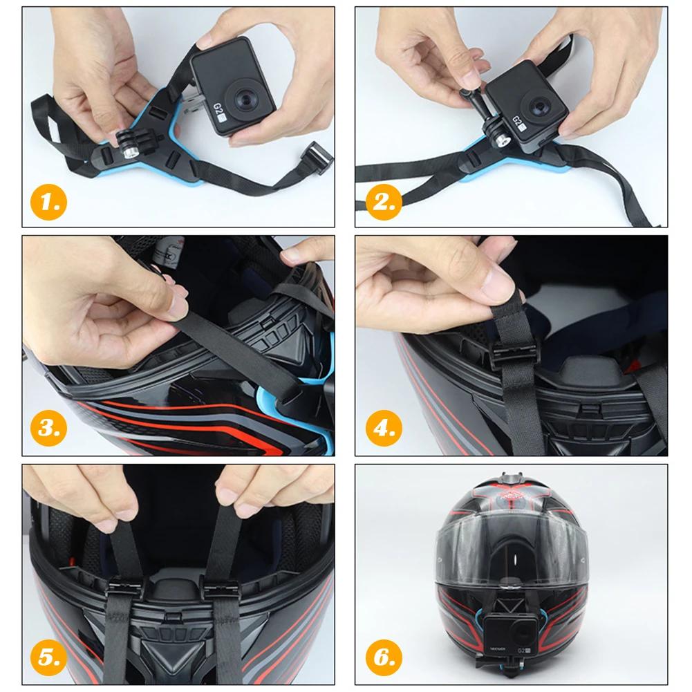 Příslušenství pro motocyklovou kameru Držák na helmu na bradu Držák na sportovní kameru Full Face pro GoPro Hero 5/6/7