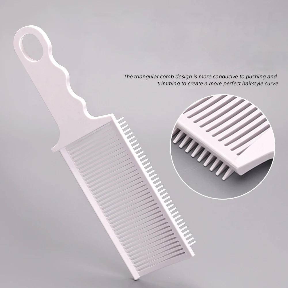 1PC Men's Haircut Comb Push Cut Comb Hair Cutting Comb Flat Top Comb Comb White Little Comb Position Aid Comb