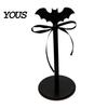 Cute Bat Witch Hat Decor Halloween Paper Towel Roll Holder, Ghost/Pumpkin/Witch's Hat/Bat Decor, Durable Festive Home Gift Wood Standing Reel