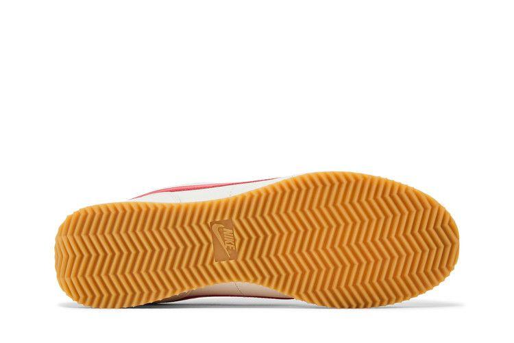 Nike Cortez Leder Sail Gummi Gelb Universitätsrot