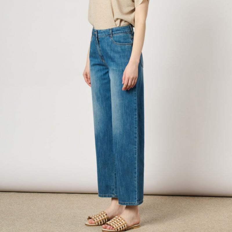 BCBG Semi Wide Denim Pants B4m4p360