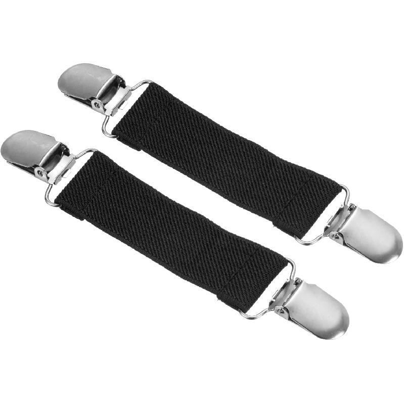 PATIKIL Mitten Clips, Elastic Webbing Strap Hanging Buckle Glove Clamp with Double Side Metal Clip for Keys Bed Sheet