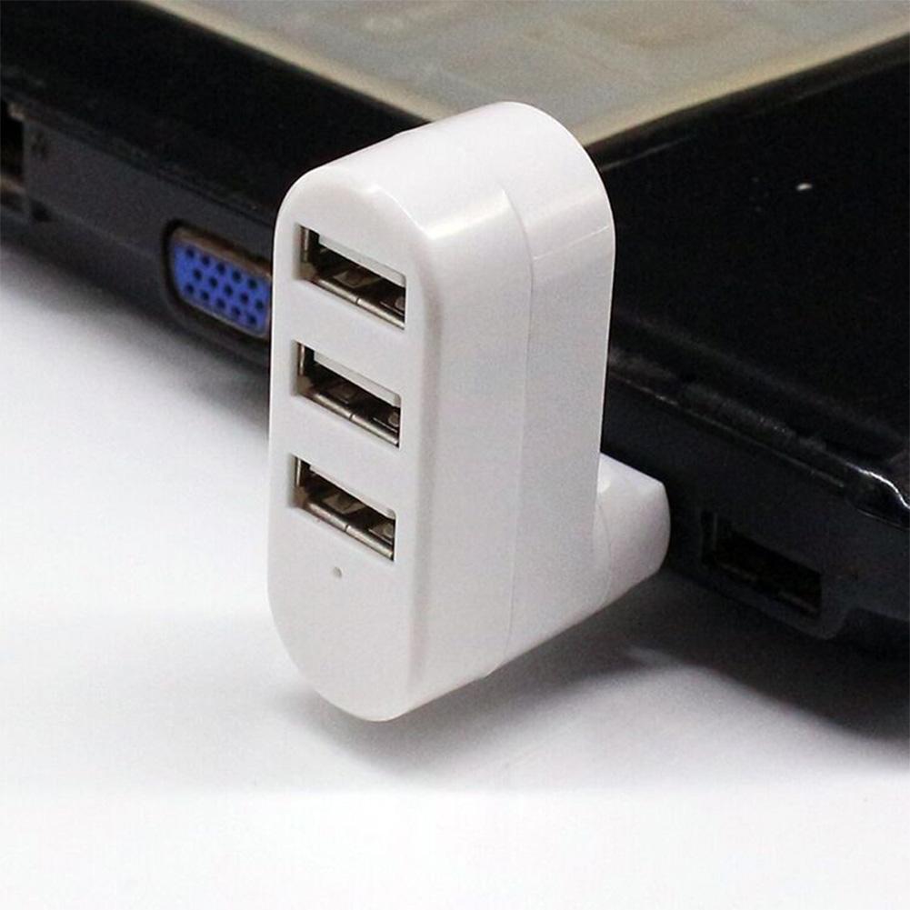 USB 2.0 Hub USB Hub 2.0 Multi USB Splitter Hub Rotatable 3 Port Multiple Expander Splitter Mini USB 2.0 Hub Computer Accessories
