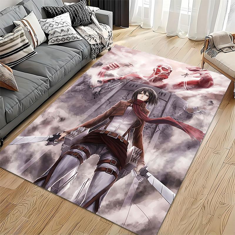 Attack on Titan Epic Battle suitable as a non-slip mat for the living room or bedroom sofa