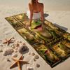 Frogs Singing In The Pond Beach Towel, Super Soft Microfiber, Gift for Her/Him, Birthday, for Pool, Beach, Travel, Home Decor Fan gifts