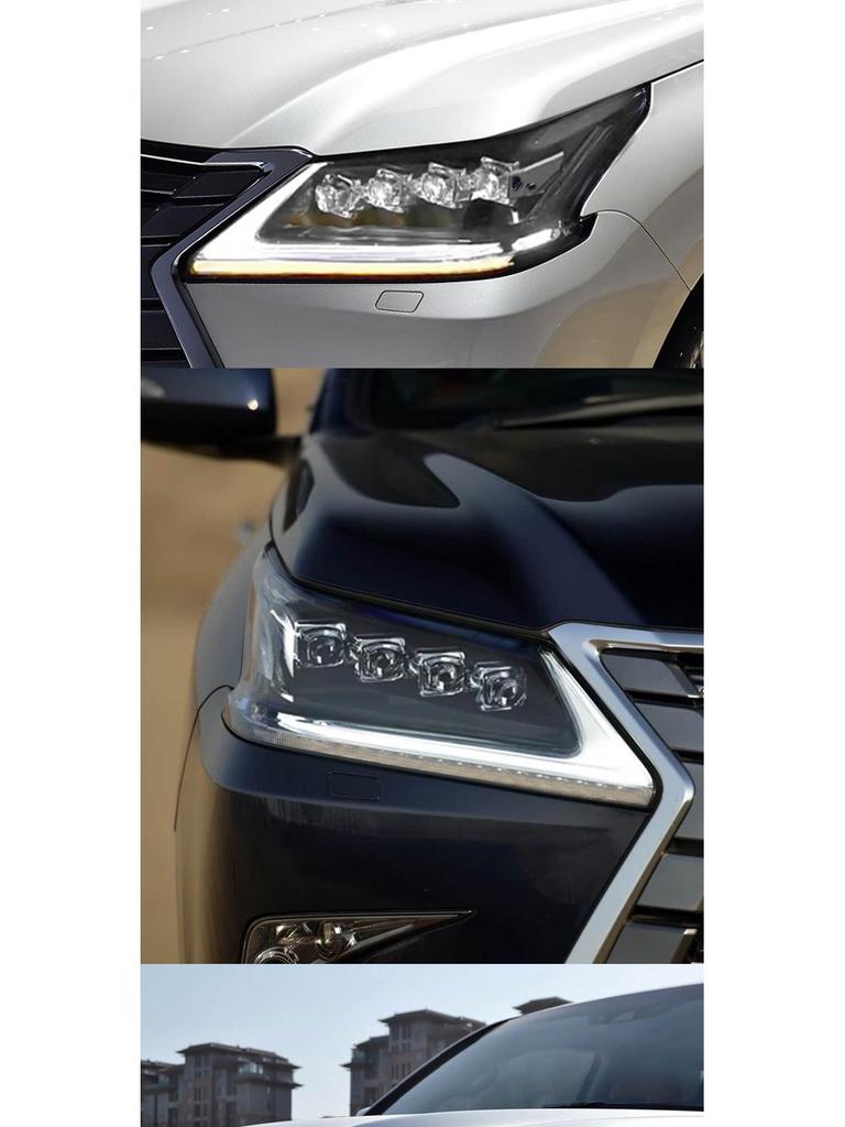 Upgrade Headlight Assembly for 2016-2019 Lexus LX570 with LED Lenses, DRLs, and Dynamic Turn Signals