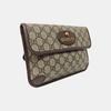 [Pre-Owned] Neo Vintage Series Gold Foil Logo Monogram Tiger Head Decorative Striped Shoulder Strap Canvas And Leather Messenger B - Very Good #ZDNDW9