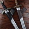 Medieval Belt Accessories Knight Double Back Sword Scabbard Frog Seat PU Leather Sword Buckle Belt Holster Viking Role Play