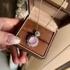 Meier Natural high ice chalcedony necklace, emerald color girl pendant, ice jade inlay