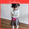 Girls Pu Childrens Peach Heart Mirror Bag Lightweight Material Kindergarten