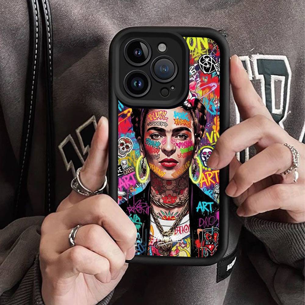 

Fashion Art F-Frida Kahlo Phone Case For IPhone 11 12 13 16 15 17 14 Pro Max Soft Funda Silicone Cover iPhone 15 pro