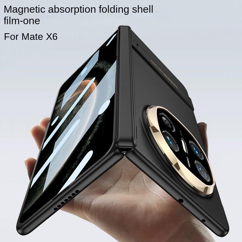 Ultra-thin Magnetic Hinge Bracket Holder Stand Glass Protector Film Case for Huawei Mate X6 Camera Protect Cover