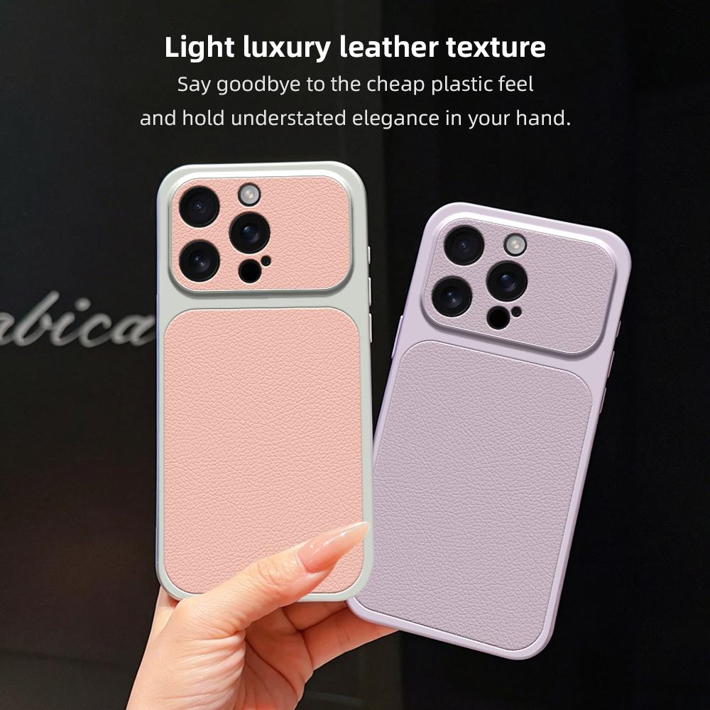 Luxury PU Leather Shockproof Case For iPhone 17 Air 16 15 14 Plus 13 12 11 Pro Max Camera Protection Hybrid Hard PC Back Cover