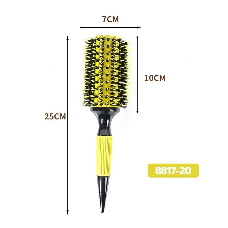 Professional Round Wooden Hair Brush Boar Bristle Mix Nylon Salon Women Hair Styling Tools Hair Curler