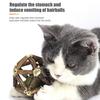 Catnip Wood Ball Toy Natural Silvervine Stick Cage Ball with Catnip Ball Kitten Teeth Cleaning Molar Toy for Indoor Cats