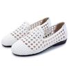 Fashion GKTINOO 2025 Summer New Genuine Leather Sandals For Women Hand-woven Hollow Flat  Soft Sole Large Size Women's Shoes