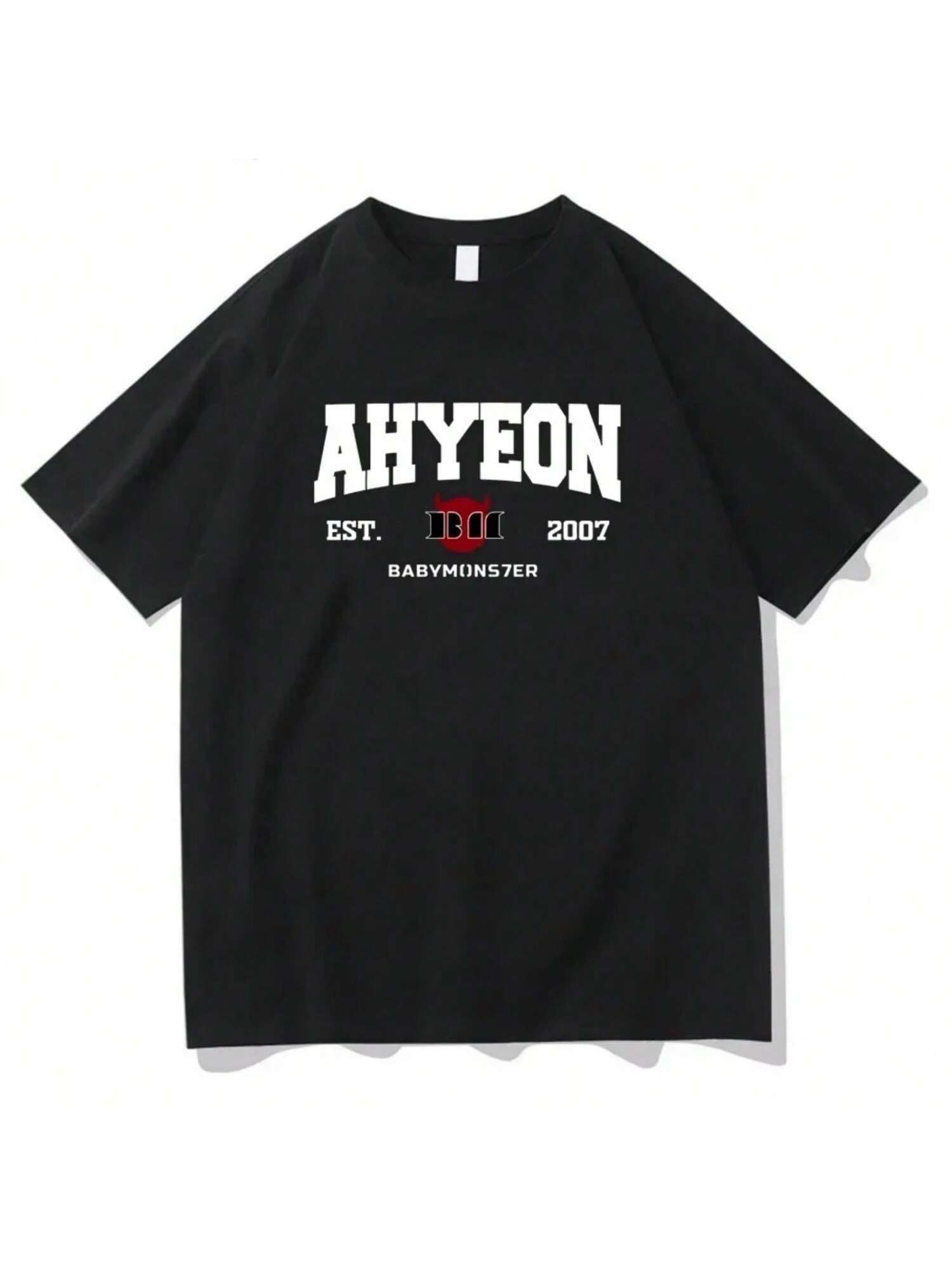 AHYEON EST T-Shirts Kpop Band  Printing Tee-Shirt Girls Wounisexummer Tshirt High Quality Streetwear S разноцветный