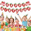 Cartoon Strawberry Honeycomb Ornament Creative Strawberry Hanging Banners  Photo Props