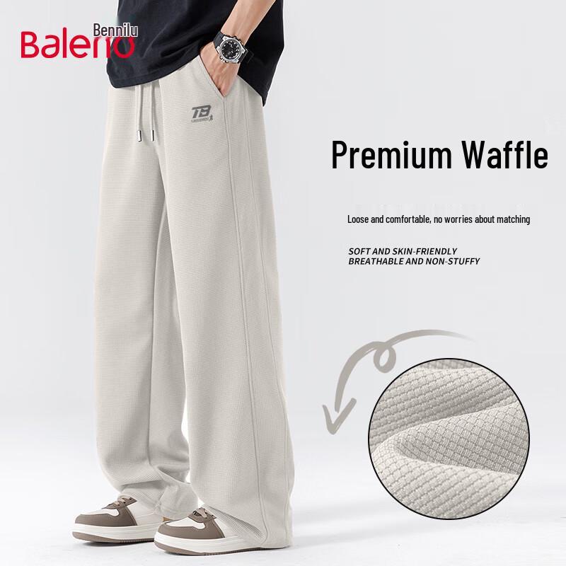 

Baleno Men s Waffle Knit Wide-Leg Trousers 3XL