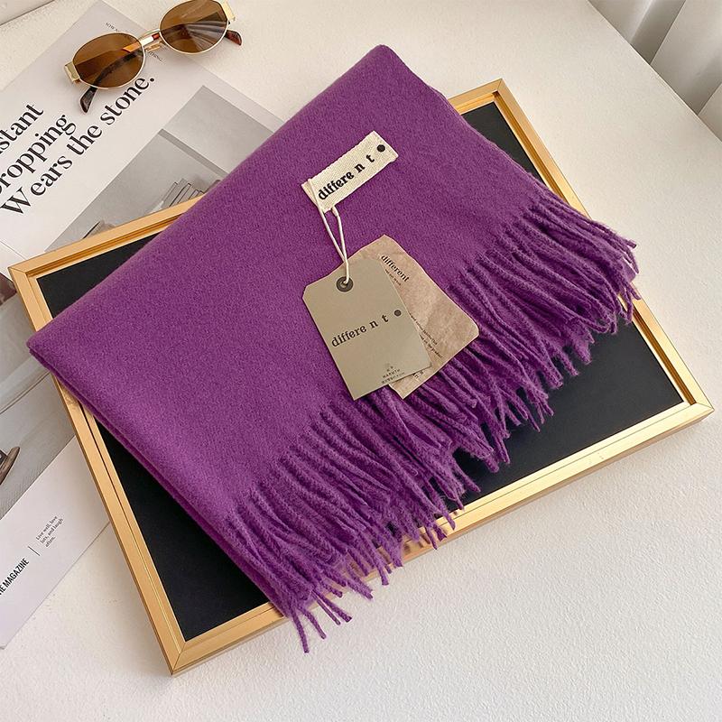 45 Color Winter Scarf For Women Long Warm Cashmere Scarves Hijab Solid Lady Shawl Wrap Female Pashmina Bandana Head Stole