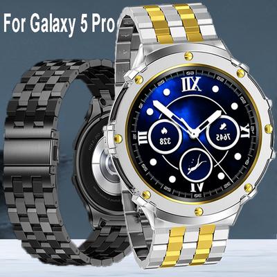 Classic Metal Case+Strap For Samsung Galaxy Watch 5 Pro 45mm Stainless Steel Band Correa Luxury Modification Kit For Samsung Watch 5Pro