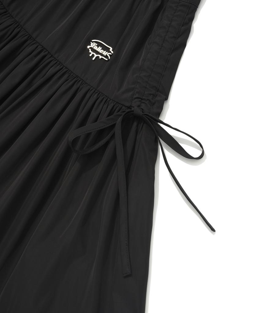 Pallet Layered Shirred Mini Skirt Black