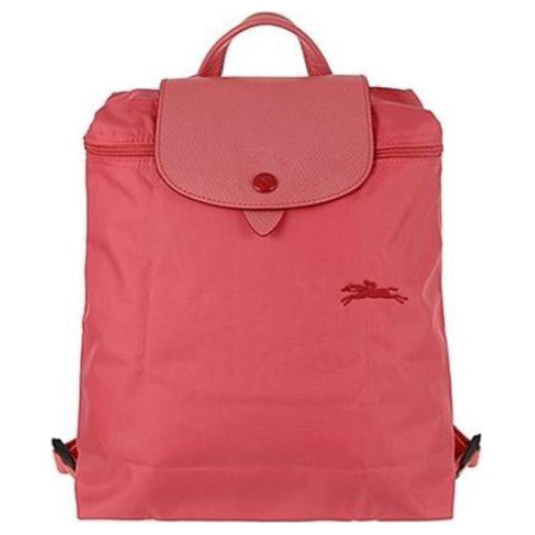 

Longchamp Le Pliage 30 Foldable Zipper Canvas And Leather Backpack Women backpack Red 1699619P35 Red