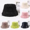 Chic Vintage Grid Edge Fisherman Hat Women Summer Wide Brim Sun Protection Cap