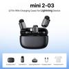 Portable Mini 2 Wireless Lavalier Microphone AI Noise Reduction Mini Mic for IPhone 6-14/15-17 USB-C Android Phone Video Recording with Charging Case
