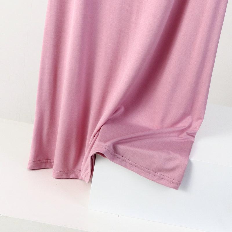 Women's Black Sleeveless Modal Tank Dress - Mid-Length, Loose Fit, Plus Size