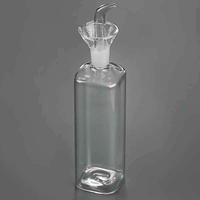 Leak-Proof High Borosilicate Glass Oil Dispenser Airtight Kitchen Bottle Dripless Soy Sauce Vinegar Seasoning Pot for Food