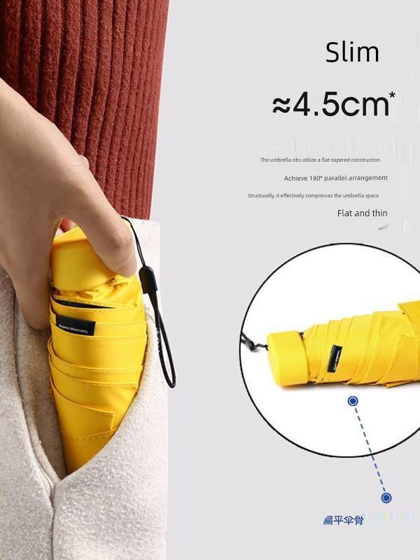 Sunny and Rainy Dual-Use Women's Five-Fold Card Small Umbrella