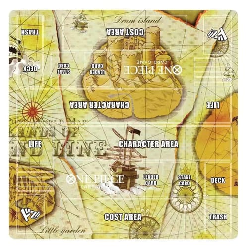 Fully Sewn Rubber Playmat for Two Players, Premium Quality, Compatible with One Piece Card Games, Non-Slip, Waterproof Playmat with Storage Bag, 60*60