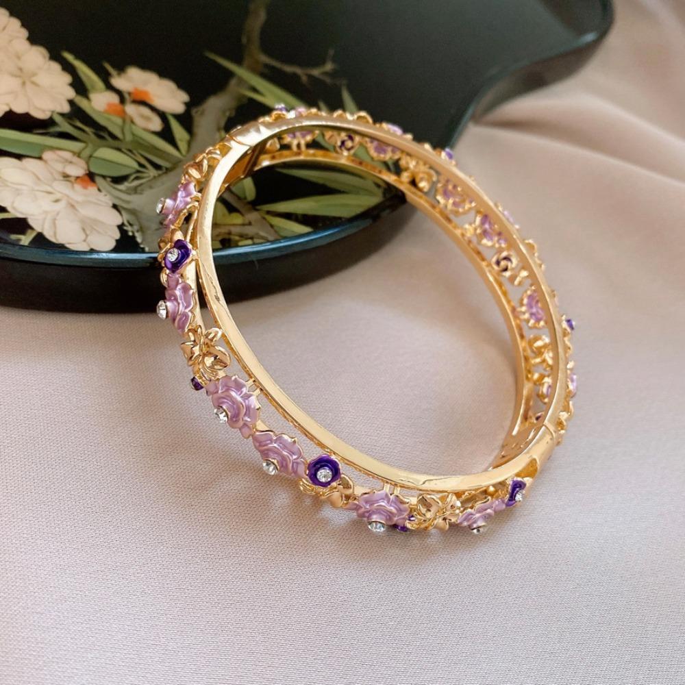 Double Bangle Vintage Cloisonne Bangle Chinese Women's Hand Bracelet  Jewelry Gifts