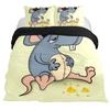 2025 Cartoon Rat King Queen Bedding Set Mouse Rodents Duvet Cover Funny Animal Love Heart Comforter Cover Polyester Quilt Cover