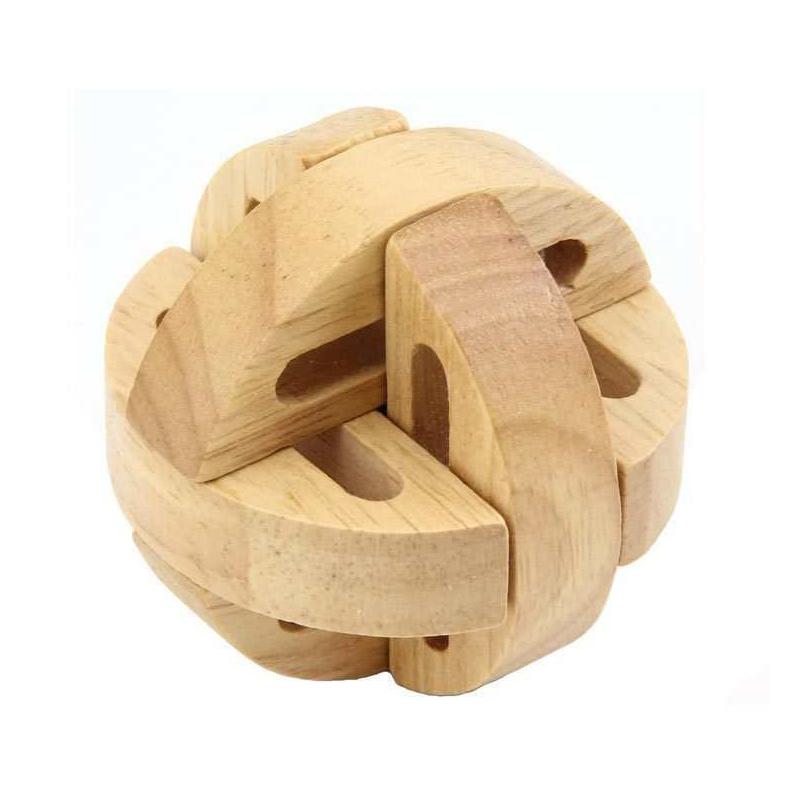 Magic Ball Wooden Brain Teasers Puzzle Unlocking Toys Assembly & Disentanglement Mind Games For Kids Adults IQ Test Challenge