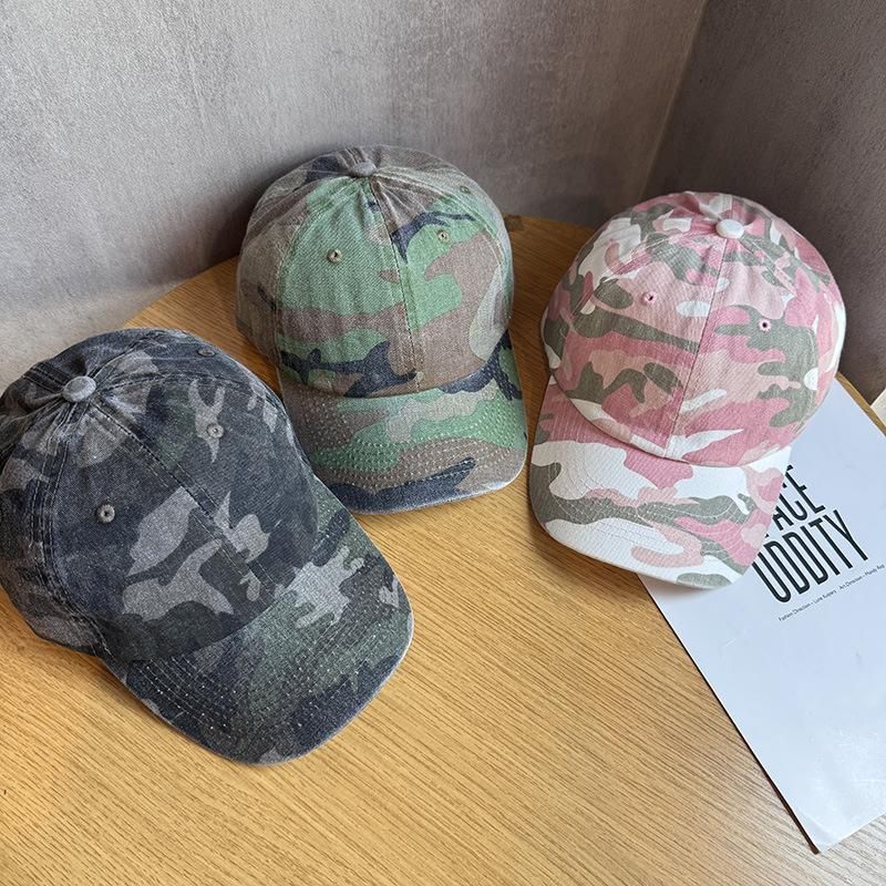 Euro American Fashion Retro Camouflage Soft Top Baseball Cap Men and Women Outdoor Jungle Adventure Visor Sports Casual Sun Hat