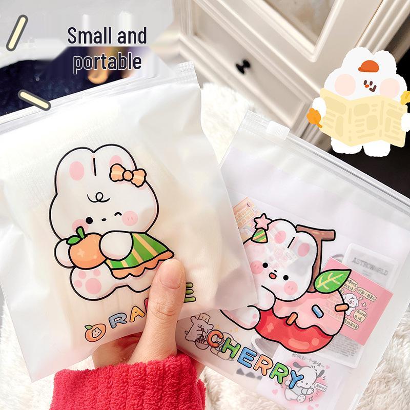 Christmas Animal Snacks Zipper Bag | Cute Cookies, Candy & Mask Storage for Girls