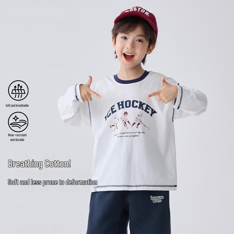 

Boys Long-Sleeve Pure Cotton T-Shirt 130
