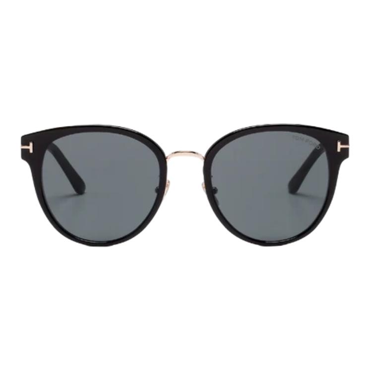 Tom Ford Logo Acetat Unregelmäßiger Rahmen Sonnenbrille Unisex Sonnenbrille Schwarz TF1138K5501A