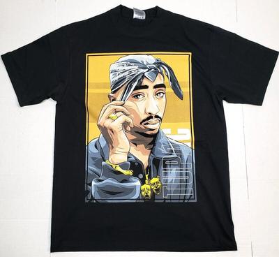TUPAC SHAKUR T-shirt 2Pac Urban Streetwear Hip Hop Rap Men's Tee Black New