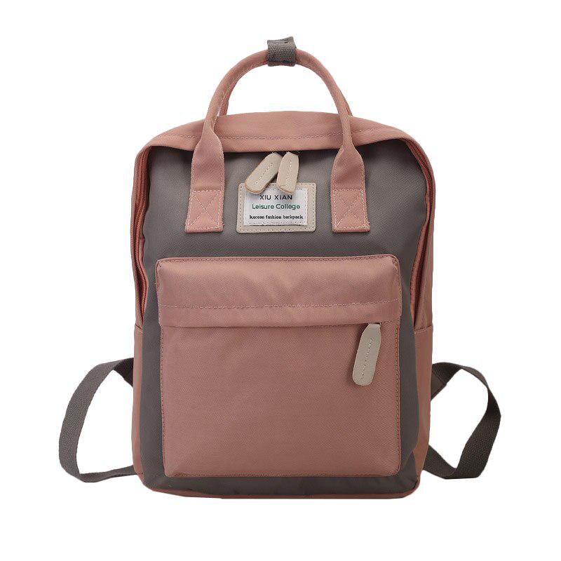 

2025 Sweet Little Fresh Contrast College Wind Handbag Students Large-capacity Waterproof Backpack Fashion Casual Versatile Backpack серый