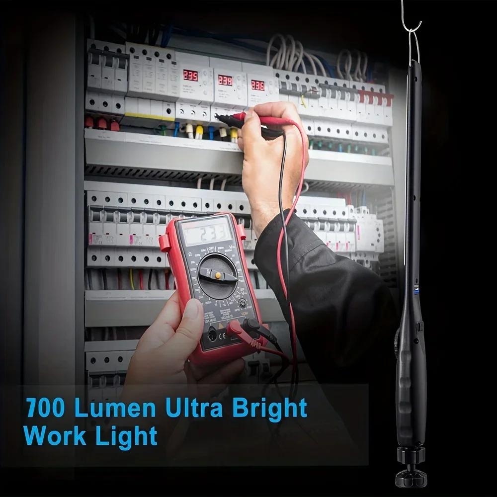 Powerful COB+LED Flashlight Magnetic Work Light USB Rechargeable Torch Portable Lantern Inspection Light Camping Car Repair Lamp